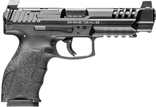 Picture of HK VP9L SCS 9mm Luger 10+1 5" Black Polygonal Rifled Barrel, Long/Lightening Cuts/Optic Cut SCS Steel Slide, Polymer Frame w/Picatinny Rail, Black Interchangeable Backstrap Grip 81000878