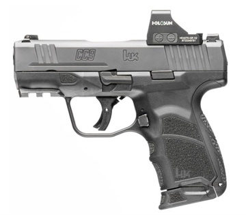 Picture of HK CC9 9mm Luger 10+1/12+1 3.32" Black Polygonal Rifled Barrel, Optic Ready RMSc/407k Footprint/Serrated Steel Slide, Polymer Frame w/Picatinny Rail, Black Interchangeable Backstrap Grip 81001131