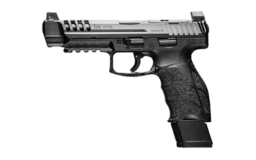 Picture of HK VP9L 9mm Luger 20+1 5" Black Polygonal Rifled Barrel, Long/Lightening Cuts/Optic Cut Steel Slide, Polymer Frame w/Picatinny Rail, Black Interchangeable Backstrap Grip 81001156
