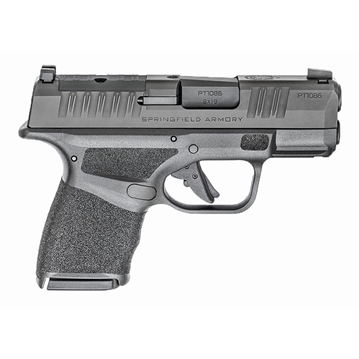Picture of Springfield Hellcat, OSP, Striker Fired, Semi-automatic, Polymer Frame Pistol, Sub-Compact, 9MM, 3" Hammer Forged Barrel, Melonite Finish, Black, Textured Grip, Tritium Front Sight, Tactical Rack Rear Sight, Optics Ready, 2 Magazines, (1) 11-Round and (1) 13-Round HC9319BOSP