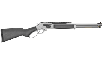 Picture of Henry Repeating Arms All Weather Lever Action, Side Gate, Picatinny Rail, .45-70, 18.43" Round Barrel, Hard Chrome Plated Steel Barrel and Receiver, Stained Hardwood Stock, Adjustable Sights, 4Rd H010GAWP