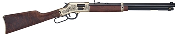 Picture of Henry Repeating Arms Big Boy, Lever Action Rifle, 45LC, 20" Octagon Barrel, Engraved Brass Receiver, Engraved Barrel Band, Fully Adjustable Semi Buckhorn Sights, Fancy Walnut Stock, 10 Rounds H006GCD