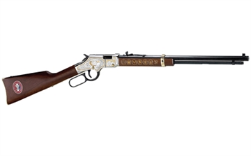 Picture of Henry Golden Boy Eagle Scout Tribute Edition 22 Short Caliber with 16 LR/21 Short Capacity, 20" Octagon Barrel, Nickel-Plated Metal Finish & American Walnut Stock Right Hand H004ES