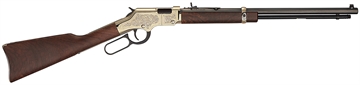 Picture of Henry Golden Boy Deluxe 4th Edition 22 WMR 12+1 20.50" Blued Octagon Barrel, Engraved Brasslite Rec, American Walnut Stock, Ad. Buckhorn Sights H004MD4
