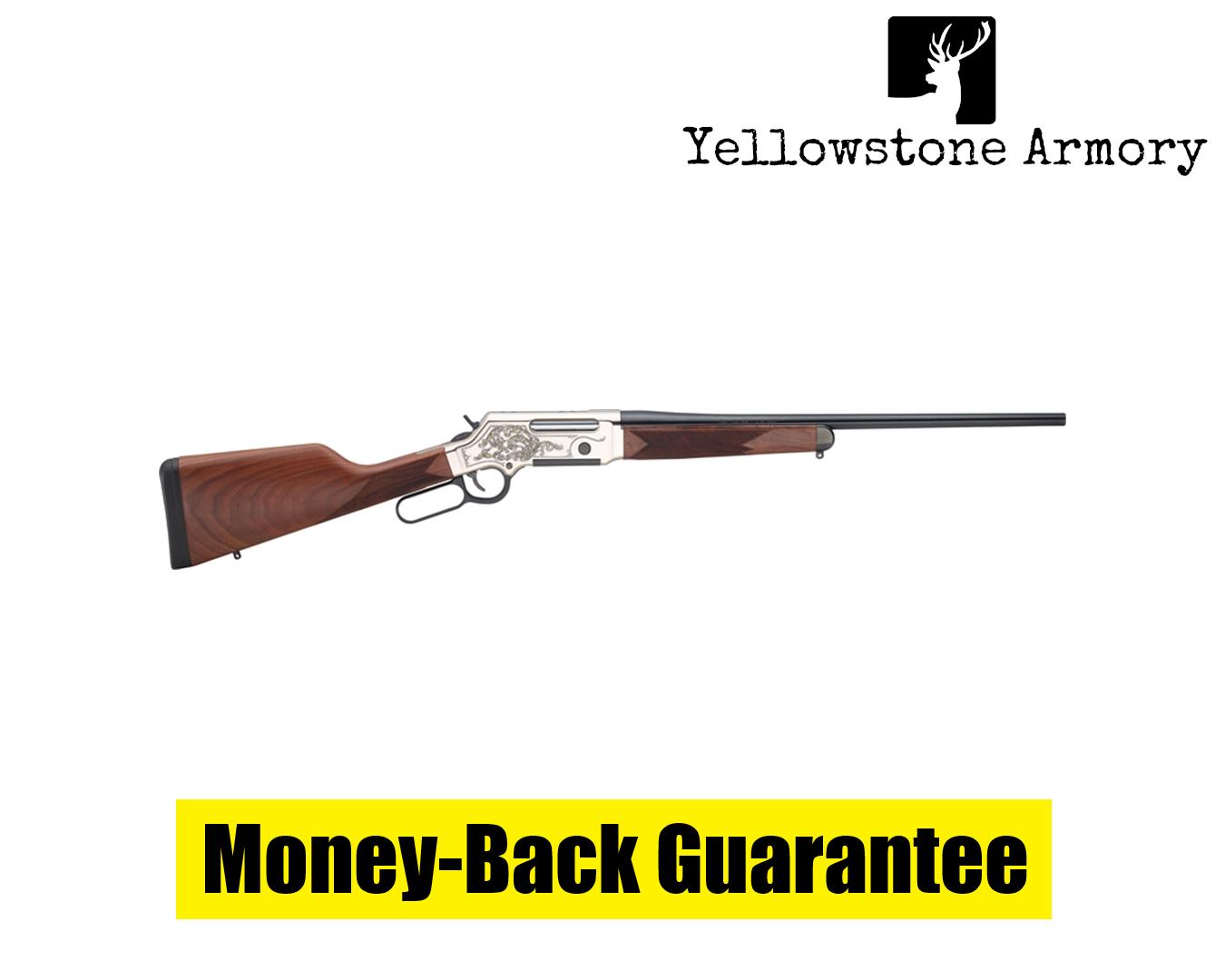 Henry Long Ranger Deluxe Rifle 243 Win 20 In. Engraved Nickle/Waln H014D243-img-0
