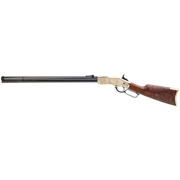 Picture of Henry Original Deluxe 3rd Edition Full Size 44-40 Win 13+1 24.50" Blued Octagon Barrel, Brass Polished Brass Receiver, Fancy American Walnut Wood Stock Ambidextrous H011D3