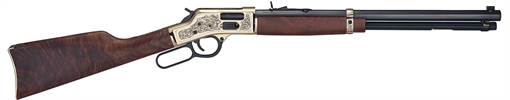 Picture of Henry Repeating Arms Big Boy, Lever Action Rifle, 44 Magnum, 20" Octagon Barrel, Engraved Brass Receiver, Engraved Barrel Band, Fully Adjustable Semi Buckhorn Sights, Fancy Walnut Stock, 10 Rounds H006GD