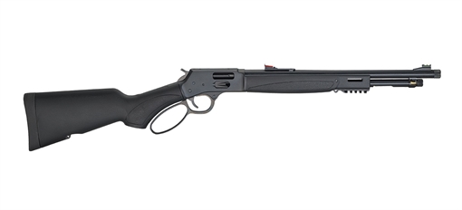 Picture of Henry Repeating Arms Big Boy X Model, Lever Action, 45 LC, 17.5" Threaded Barrel, Blued Finish, Black Synthetic Stock, M-Lok, Large Loop Lever, Picatinny Rail, 7Rd, Brass Drilled and Tapped for a BB-RSM, Adjustable Fiber Optic Sights H012CX