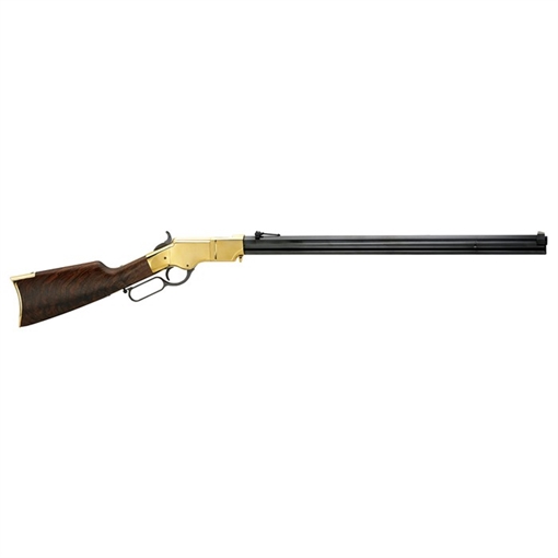 Picture of Henry Original Full Size 44-40 Win 13+1 24.50" Blued Octagon Barrel, Polished Brass Receiver, Fancy American Walnut Wood Stock, Brass Buttplate/Pad Right Hand H011