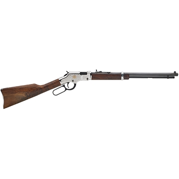 Picture of Henry Golden Boy American Beauty 22 Short, 22 Long or 22 LR Caliber with 16 LR/21 Short Capacity, 20" Blued Barrel, Nickel-Plated Metal Finish & American Walnut Stock Right Hand (Full Size) H004AB