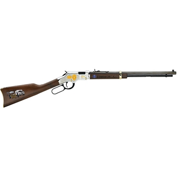 Picture of Henry Golden Boy EMS Tribute Edition 22 LR, 16 LR/21 Short, 20" Blued 20" Octagon Steel Barrel, Nickel-Plated Steel Engraved Receiver, American Walnut Stock Engraved, Right Hand H004EMS