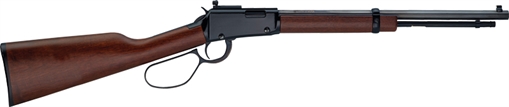 Picture of HENRY H1 TRACKER CARBINE LG LOOP LEVER RIFLE RIL 22 WMR 16.5 IN OCT BBL BLUE/ WALNUT PG 10 RD H001TRP-22M H001TRP22M