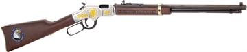 Picture of Henry Repeating Arms Golden Boy, Lever Action, 22LR, 20" Octagon Barrel, Brass Receiver, Walnut Stock, Adjustable Sights, 16Rd, Law Enforcement Edition H004LE