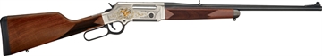 Picture of Henry Long Ranger Wildlife Full Size 243 Win 4+1 20" Blued Steel Barrel, Engraved Nickel-Plated w/24K Gold Inlay Steel Receiver, American Walnut Stock Right Hand H014WL243