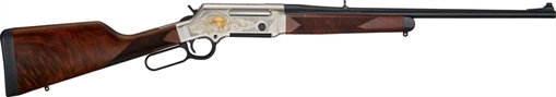 Picture of Henry Long Ranger Wildlife Full Size 308 Win 4+1 20" Blued Steel Barrel, Engraved Nickel-Plated w/24K Gold Inlay Steel Receiver, American Walnut Stock Right Hand H014WL308