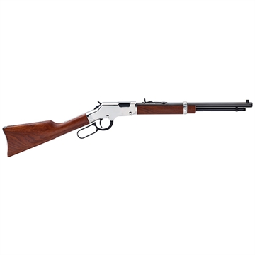 Picture of Henry Golden Boy Silver Youth 22 Long/22 LR/22 Short 16 LR/21 Short, 17" Blued Octagon Barrel, Nickel-Plated Steel Receiver, American Walnut H004SY