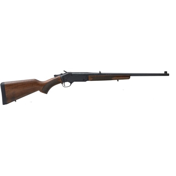 Picture of Henry Single Shot 44 Rem Mag Caliber with 1rd Capacity, 22" Barrel, Overall Blued Metal Finish & American Walnut Stock, Right Hand (Full Size) H01544