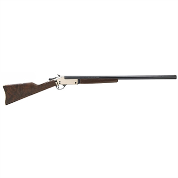 Picture of Henry Single Shot 12 Gauge with 28" Blued Barrel, 3.5" Chamber, 1rd Capacity, Polished Brass Metal Finish & American Walnut Stock Right Hand (Full Size) H015B12