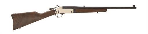 Picture of Henry Single Shot 45-70 Gov Caliber with 1rd Capacity, 22" Blued Barrel, Polished Brass Metal Finish & American Walnut Stock, Right Hand (Full Size) H015B4570