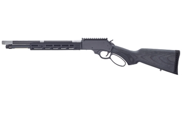 Picture of Henry Repeating Arms SPD HUSH, Lever Action, 45 Long Colt, 16.5" Round Threaded Barrel, 5/8x24 Thread Pattern, Matte Finish, Blued Receiver, Lightweight American Hardwood Laminate Stock, Picatinny Rail, 7 Rounds, Drilled and Tapped for a BB-RSM H012CH