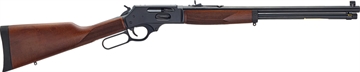 Picture of Henry Repeating Arms Steel, Lever Action Rifle, 360 Buckhammer, 20" Round Barrel, Blued Steel, Side Gate, Large Loop Lever, Fully Adjustable Semi Buckhorn Sights, American Walnut Stock, 5 Rounds H009G-360BH