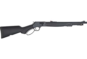 Picture of Henry Repeating Arms Big Boy X Model, Lever Action, 357 Magnum/.38 SPL, 17.5" Threaded Barrel, Blued Finish, Black Synthetic Stock, M-Lok, Large Loop Lever, Picatinny Rail, 7Rd, Brass Drilled and Tapped for a BB-RSM, Adjustable Fiber Optic Sights H012MX