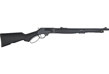 Picture of Henry Repeating Arms Lever Action X, Lever Action, 45-70 Government, 20" Threaded Barrel, Blued Finish, Black Synthetic Stock, M-Lok, Large Loop Lever, Picatinny Rail, 4Rd, Brass Drilled and Tapped for a Weaver 63B Mount, Adjustable Fiber Optic Sights H010X
