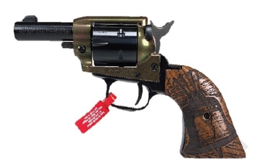 Picture of Heritage Barkeep Handgun .22 LR 6rd Capacity 3" Barrel Black and Case Hardened Engraved Bell Grip BK22CH3WBRN18