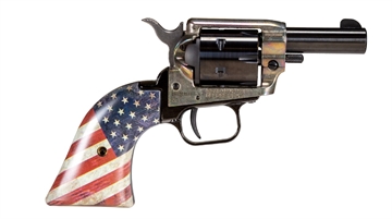 Picture of Heritage Mfg Barkeep 22 LR 6 Shot 2.67" Black Oxide Steel Barrel & Cylinder, Simulated Case Hardened Zinc Alloy Frame, US Flag Polymer Grips BK22CH2USFLAG
