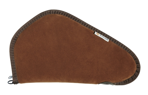 Picture of Heritage Cases 8613 Handgun Case Brown Suede w/Black Trim, Faux Sherpa Lining & Foam Padding, Lockable Zippers 13" L 8613 86-13