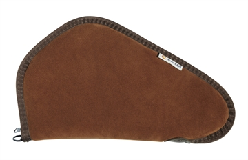 Picture of Heritage Cases  Handgun Case Brown Suede w/Black Trim, Faux Sherpa Lining & Foam Padding, Lockable Zippers 13" L  86-13