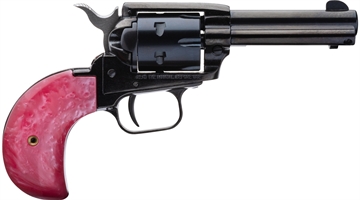 Picture of Heritage Mfg Rough Rider 22 LR/22 WMR 6 Shot, 3.50" Black Steel Barrel, Black Zinc Alloy Frame, Black Cylinder, Pink Pearl Grip, Hammer/Thumb Safety, Exposed Hammer RR22MB3BHPNK