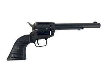 Picture of Heritage Mfg Rough Rider 22 LR/22 WMR 6 Shot/ 6.50" Black Satin Steel Barrel, Frame & Cylinder, Black Polymer Grip, Hammer/Thumb Safety, Exposed Hammer SRR22MBS6PG