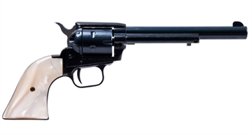 Picture of Heritage Rough Rider, Single Action, Revolver, 22LR/22 WMR, 6.5" Barrel, Alloy, Blued Finish, White Mother of Pearl Grips, Fixed Sights, 6 Rounds RR22MB6PRL