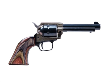 Picture of Heritage Mfg Rough Rider 22 LR/22 WMR 6 Shot, 4.75" Black Steel Barrel & Cylinder Simulated Case Hardened Zinc Alloy Frame, Camo Laminate Grip, Hammer/Thumb Safety, Exposed Hammer RR22MCH4