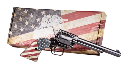 Picture of Heritage Manufacturing 22LR BLUE/US FLAG GRIP 6.5" FS RR22B6USFLAG