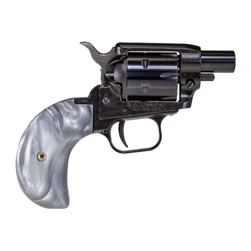 Picture of Heritage Mfg Barkeep Boot 22 LR 6 Shot, 1.68" Black Oxide Steel Barrel, Black Oxide Zinc Alloy Frame Black, Black Oxide Cylinder, Gray Pearl Grip, Hammer/Thumb Safety, Exposed Hammer BK22B1BHGPRL