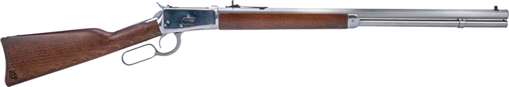 Picture of Heritage Mfg 92 Ranch Hand 45 Colt (Long Colt) 12rd 24" Stainless Polished Octagon Barrel, Polished Stainless Steel Receiver, Fixed Hardwood Stock H9204524F9