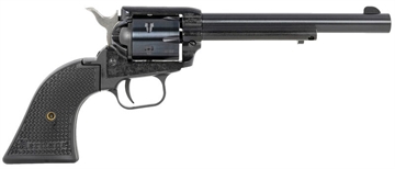 Picture of Heritage Mfg Rough Rider 22 LR 6 Shot, 6.50" Black Steel Barrel, Black Zinc Alloy Frame, Black Cylinder, Black Polymer Grip, Hammer/Thumb Safety, Exposed Hammer RR22B6PG