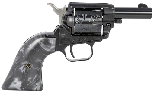 Picture of Heritage Mfg Barkeep Exclusive Grip 22 LR 6 Shot, 2" Black Steel Barrel, Black Zinc Alloy Frame, Black Engraved Cylinder, Black Pearl Grip, Manual Safety, Exposed Hammer BK22B2BPSCLS2