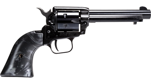 Picture of Heritage Mfg Rough Rider 22 LR 6 Shot, 4.75" Black Oxide Steel Barrel, Black Oxide Zinc Alloy Frame, Black Oxide Cylinder, Black Pearl Grip, Manual Safety, Exposed Hammer RR22B4BP