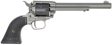 Picture of Heritage Mfg Rough Rider 22 LR 6 Shot. 6.50" Tungsten Gray Cerakote Steel Barrel & Frame, Black Satin Cylinder, Black Star Polymer Grip, Hammer/Thumb Safety, Exposed Hammer RR22C6
