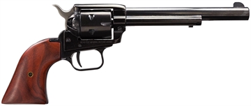 Picture of Heritage Mfg Rough Rider 22 LR 22 WMR 6 Shot, 6.50" Black Steel Barrel, Black Zinc Alloy Frame, Black Cylinder, Cocobolo Grip, Hammer/Thumb Safety, Exposed Hammer RR22MB6