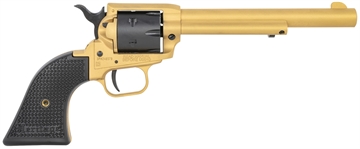 Picture of Heritage Mfg Rough Rider 22 LR 6 6.50", Gold Cerakote Barrel, Black Satin Cylinder, Gold Cerakote Steel Frame, Black Polymer Grips Features Black Accents RR22S6