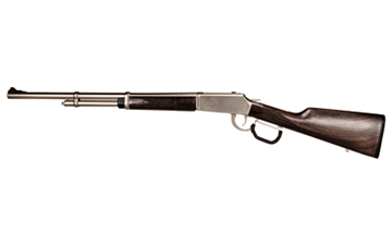 Picture of Heritage Range Side, Lever Action Shotgun, 410 Gauge, 2.5" Chamber, 20" Barrel, Nickel Finish, Silver, Fixed Sights, Wood Stock, 5 Rounds RS41020NI