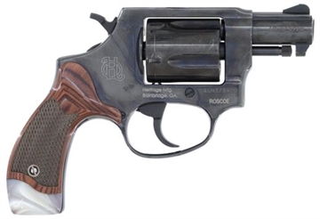 Picture of Heritage Roscoe, TALO Edition, Double/Single Action Revolver, Compact, 38 Special, 2" Barrel, Blued Finish, Black, Rosewood and Pearl Grips, Fixed Sights, 5 Rounds HR38B2RWP