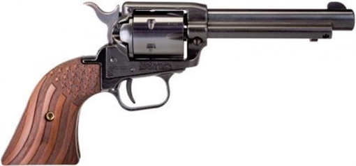 Picture of HERITAGE ROUGH RIDER HGR 22 LR 6.5" BBL 6/RD BLUE W/BURNT WOOD AMERICAN FLAG GRIP EXCLUSIVE RR22B6WBRN7