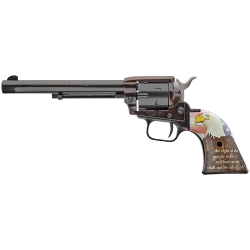 Picture of HERITAGE ROUGH RIDER HGR 22LR 6" BBL BLUE EAGLE/FLAG CUSTOM GRIPS RR22B6-4EGL