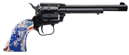 Picture of Heritage Mfg Rough Rider 22 LR 6 Shot 6.50" Black Black Zinc Alloy Frame & Cylinder, Ivory w/Red/Blue Uncle Sam Grip, Hammer/Thumb Safety, Exposed Hammer RR22B6-US09