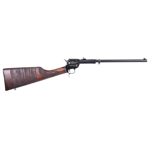 Picture of Heritage Rough Rider Rancher Carbine Revolver .22 LR 6/rd Capacity 16" Barrel Walnut Snake Wrapped BR226B16HSWB11
